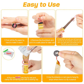 Glovv fly strips for kitchen use keep surfaces fly-free.