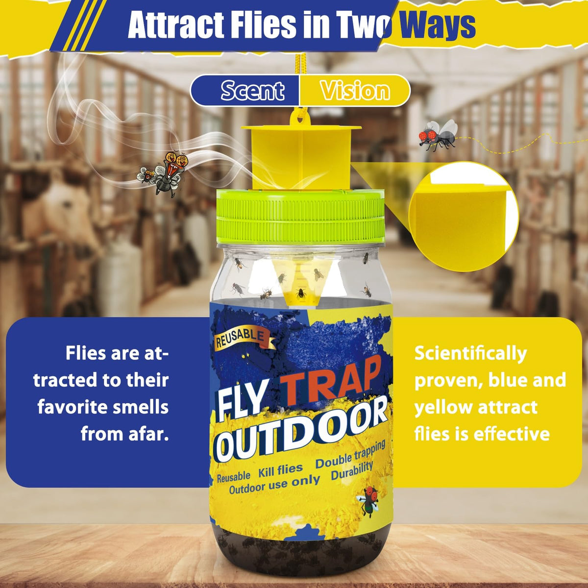 Glovv fly trap refills six-pack supports ongoing outdoor use