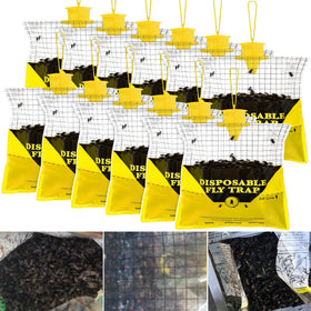 Glovv fly traps outdoor hanging with bait attract flies around stables.
