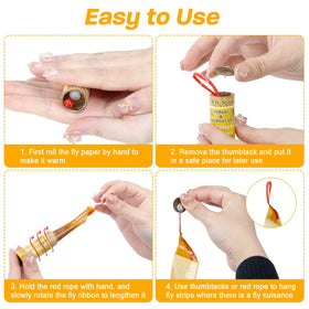 Glovv gnat traps inside sticky band for easy mounting.