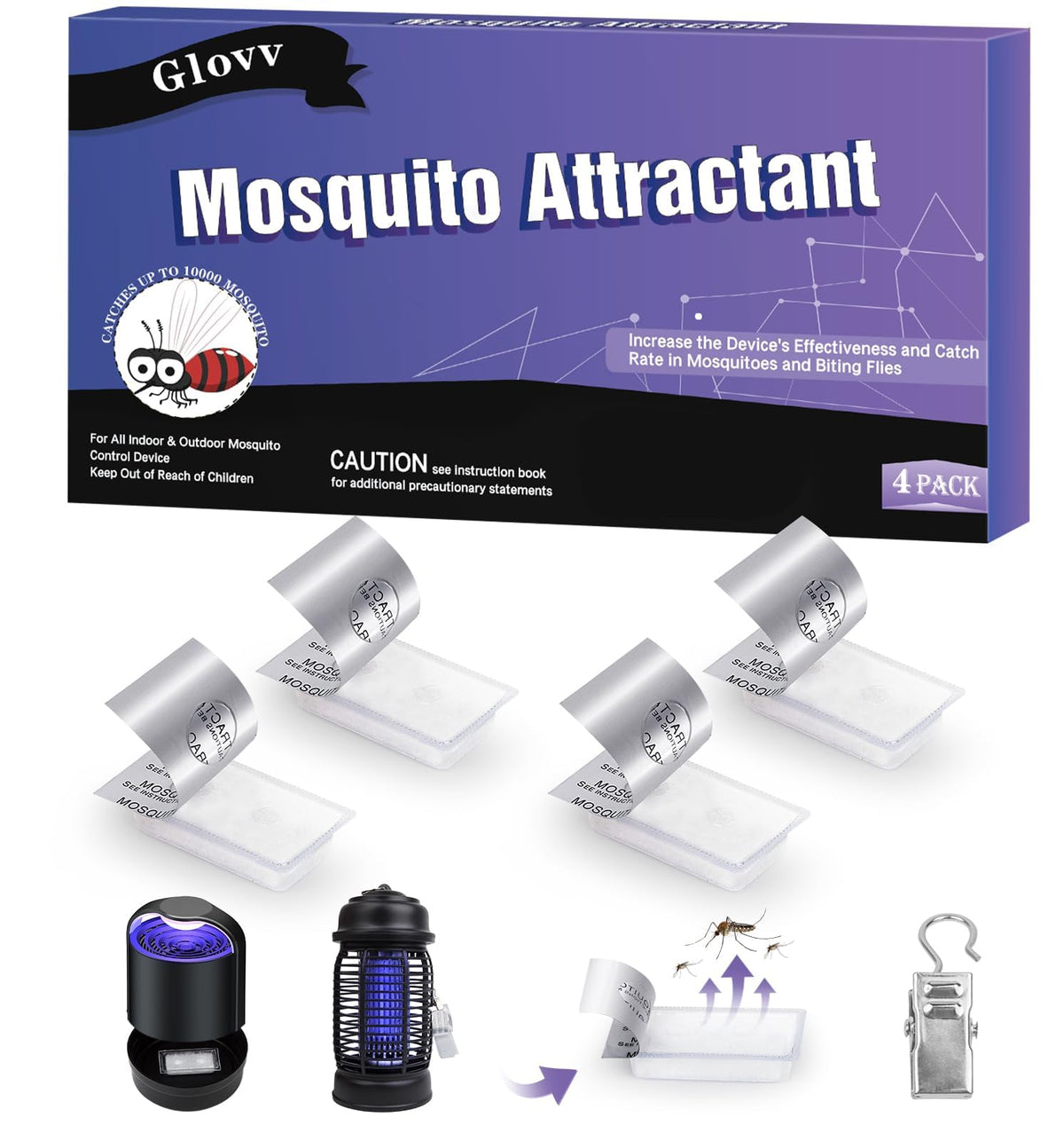 Glovv mosquito bait refill packaging shown for quick replacement in traps