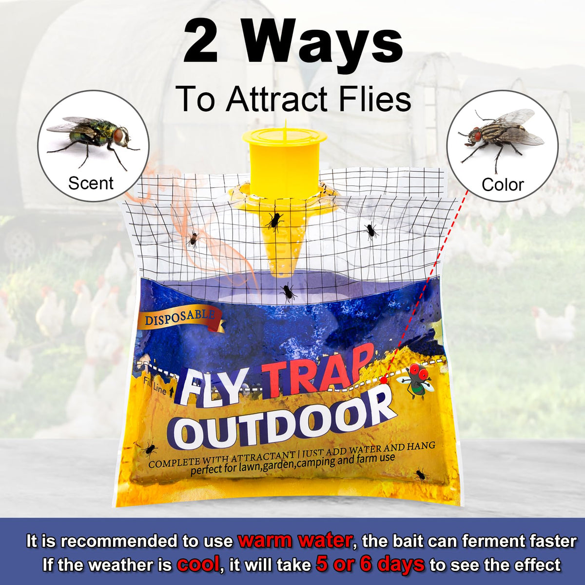 Glovv natural pre-bait refill refreshes attraction for longer outdoor use.
