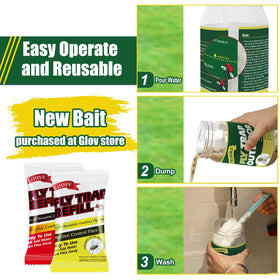 Glovv outdoor fly trap bottle hangs easily to reduce pests