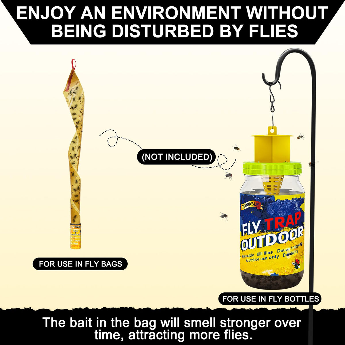Glovv outdoor fly trap setup ready to attract flies efficiently.