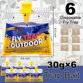 Glovv fly traps with natural pre-bait refill for garden and farm use.