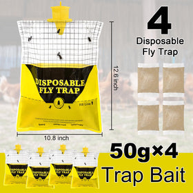Glovv pre-baited fly bags show visual and odor attraction to attract flies.