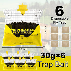 Glovv ranch fly trap disposable bags ready for quick setup in stables.