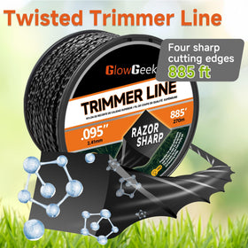 GlowGeek diamond-trimmer-line cutting action delivers clean, straight passes through grass.