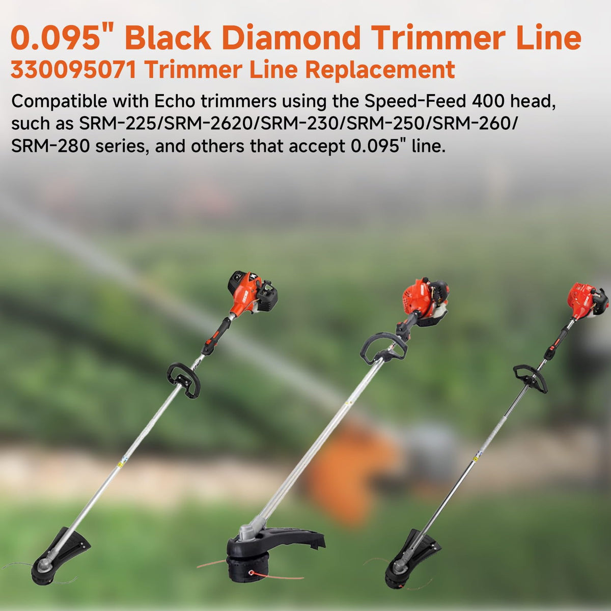 GlowGeek Echo-compatible trimmer line works with Speed-Feed 400 for quick reloads.