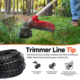GlowGeek professional-performance trimmer line delivers consistent cuts with less vibration.