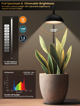 Glowrium grow light provides 10-level precision dimming for customizable intensity