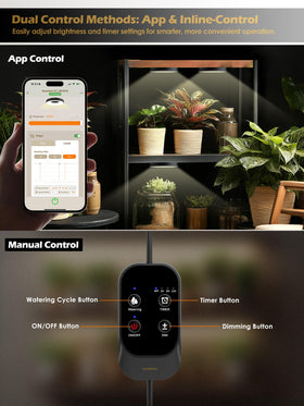 GLOWRIUM Grow Lights compact black pack for space-saving setup.