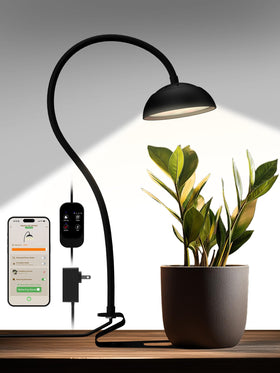 Glowrium Smart Grow Light full-spectrum setup supports healthy indoor plant growth