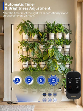 Glowrium vertical standing floor grow light demonstrating tall, slim design for indoor plants.