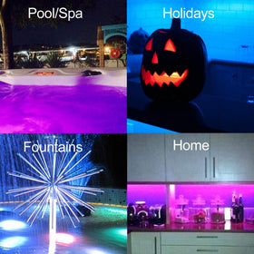 GlowTub color-changing light adds spa-like ambience to tubs and pools.
