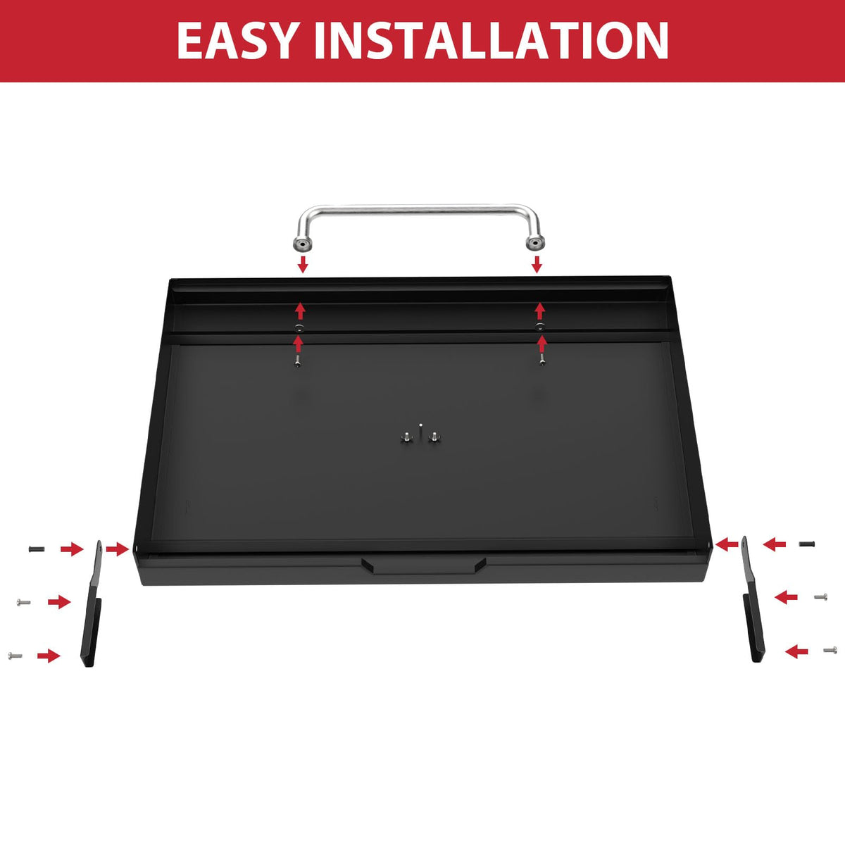 Glowye 28-inch lid set includes mounting parts and clear instructions