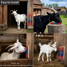 GLYEA multi-animal scratch post suitable for goats, sheep, pigs, cows, horses