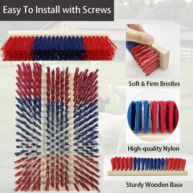 GLYEA nylon bristles on wood base for daily livestock grooming