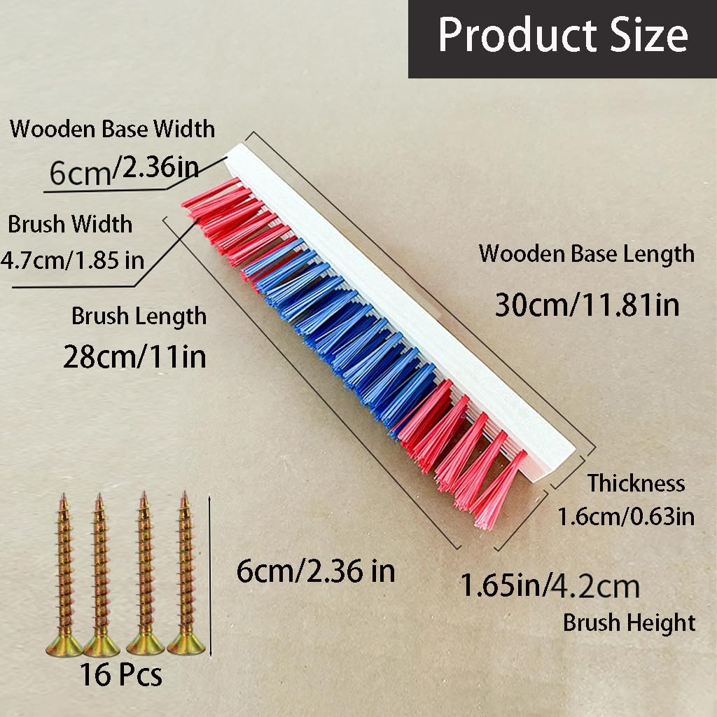 GLYEA wooden self-grooming brush base showing sturdy construction