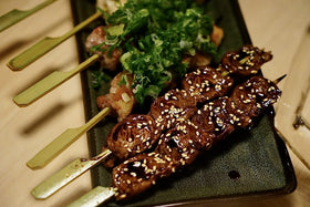 Gmark eco-friendly bamboo picks bundle, ideal for events and catering