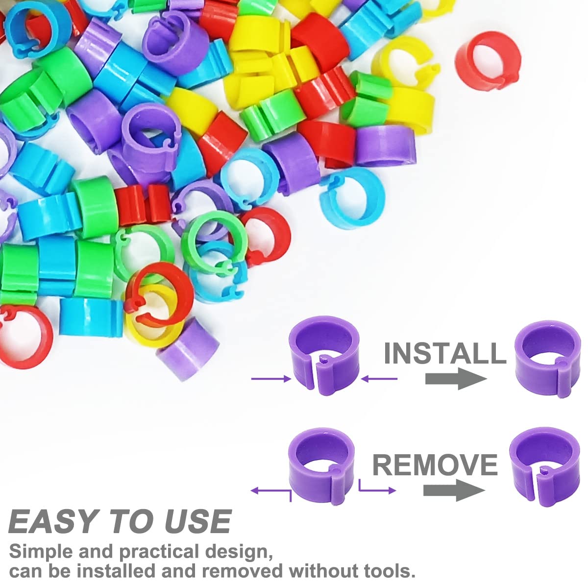 Gmeily easy-install leg bands 8mm no tools required