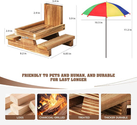 Gnodry Squirrel Feeder Picnic Table offers a spacious feeding area for peanuts and corn