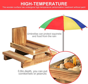 Gnodry Squirrel Feeder Sturdy Construction withstands outdoor wear