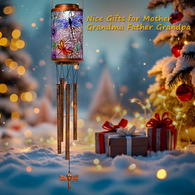 Go2garden Garden patio decor with dragonfly solar lantern.