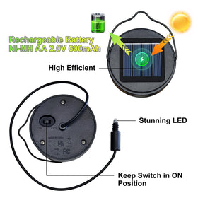Go2garden weatherproof solar light top suitable for garden and yard use