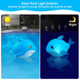 Goallim solar pool light illuminates the pool edge at night with gentle, relaxing glow.