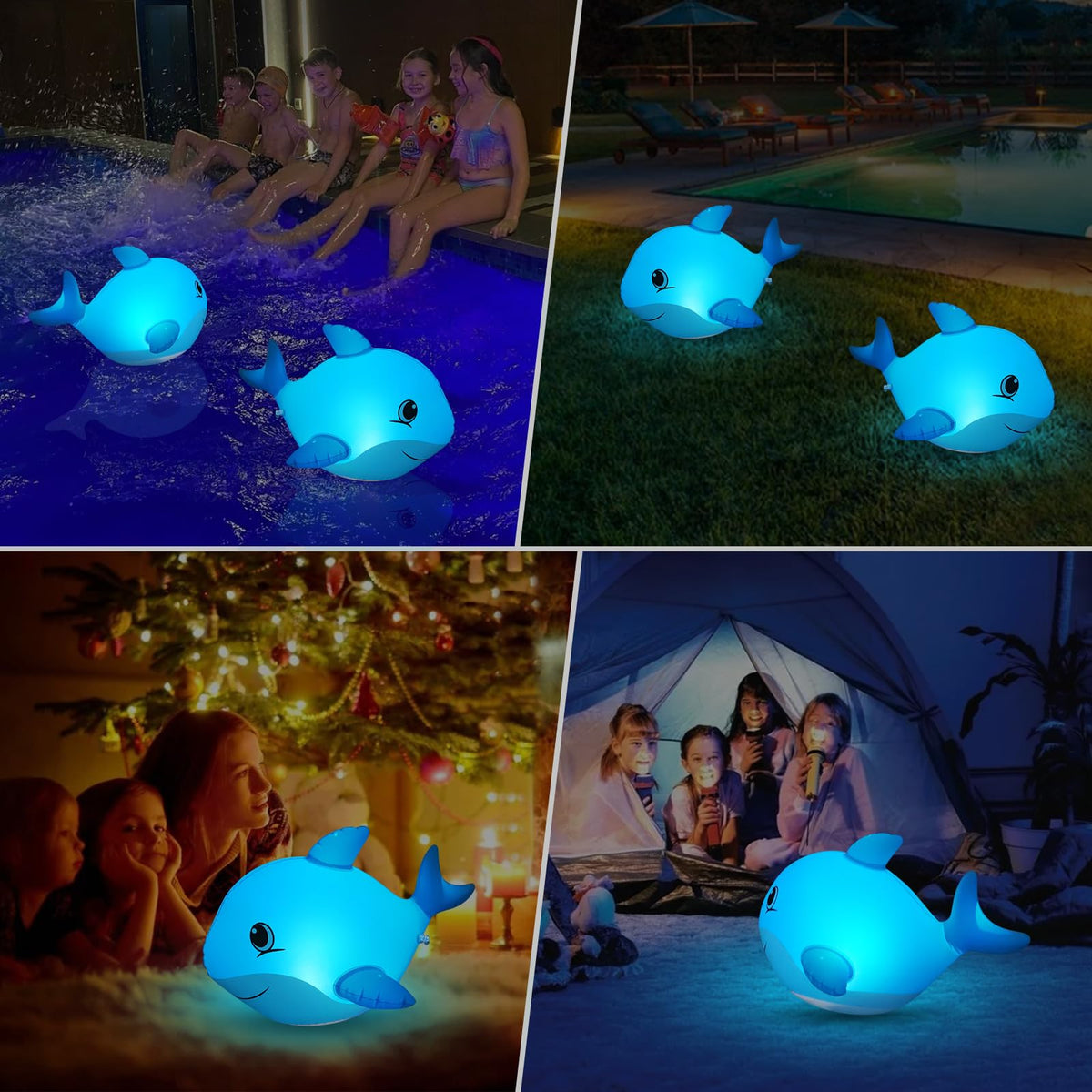Goallim inflatable lights float freely, perfect for pool parties and backyard entertainment.