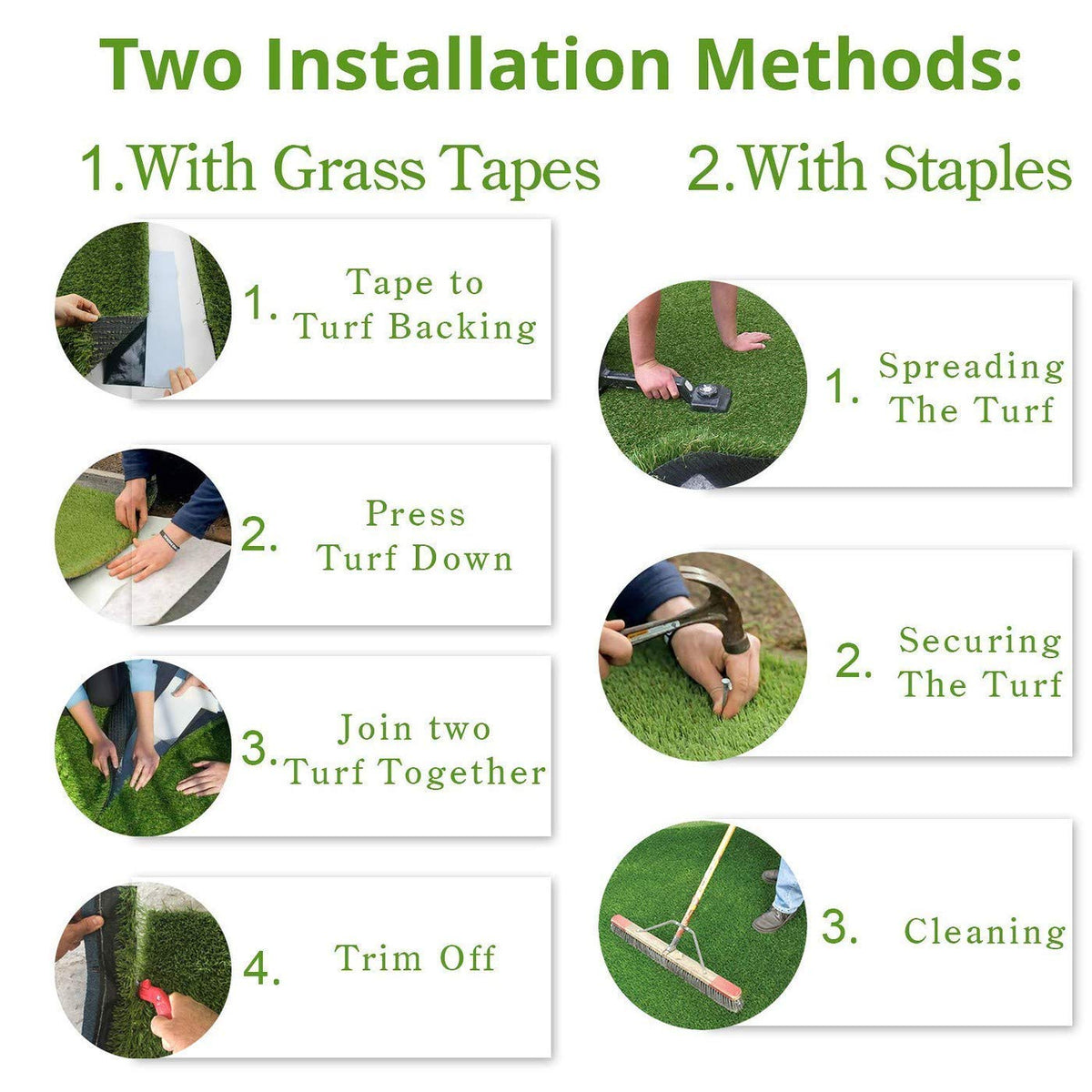 Goasis Lawn easy-cut grass ready to fit any space with trimming.