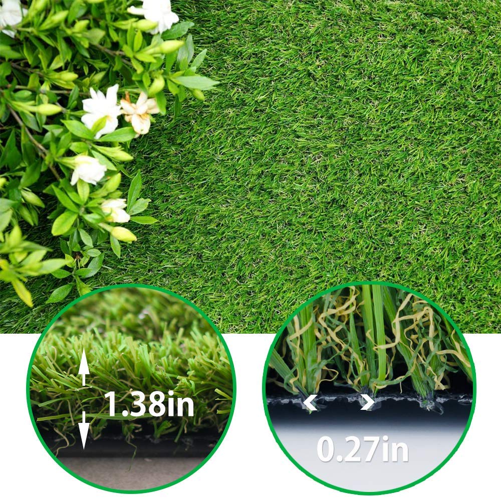 Goasis Lawn high-density turf laid in a sunlit yard demonstrates durable, year-round green.