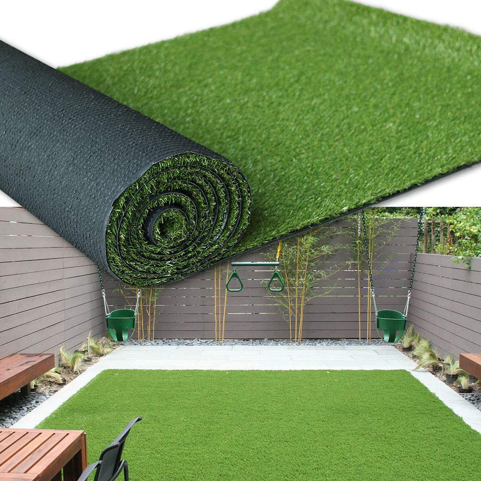 Goasis Lawn premium artificial grass close-up shows the 1.38 inch pile for lush realism.