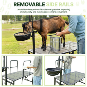 Goatzy Goat Stand folding legs for compact storage when not in use.