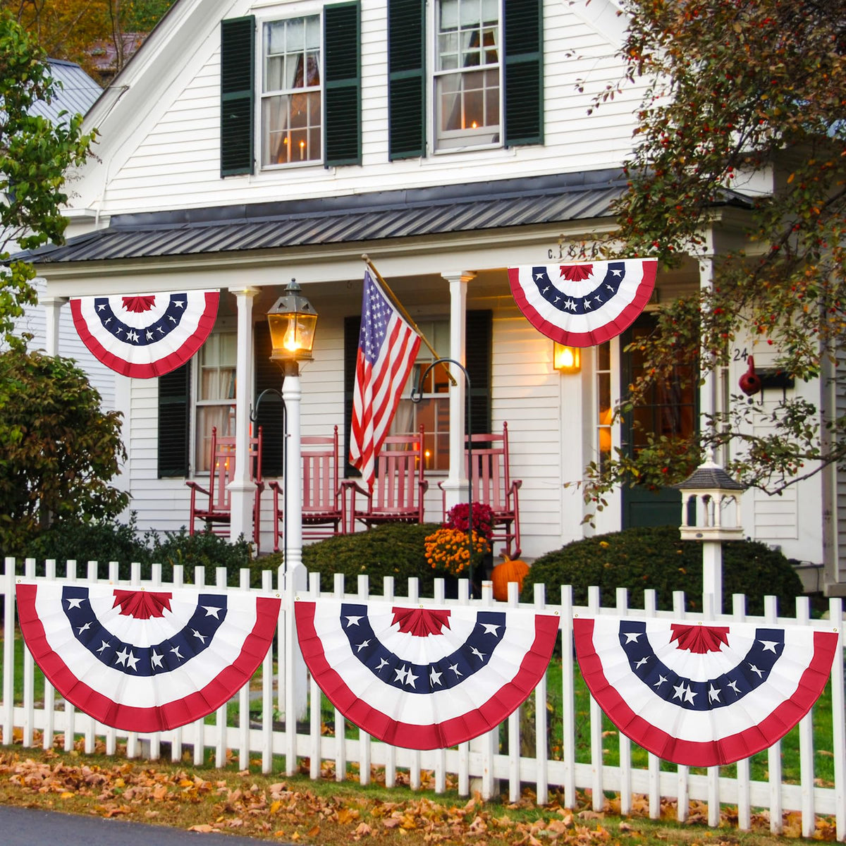 Large 3x6 feet bunting ideal for decks, gates, and porches.