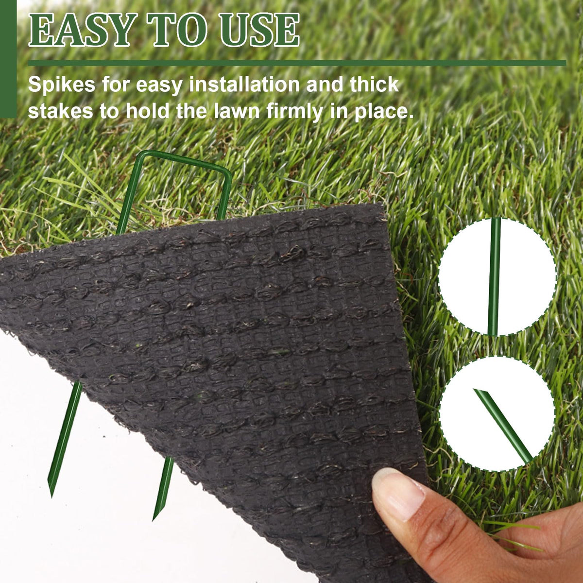 Goboloto 50-pack garden stakes laid out for large outdoor projects