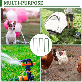 Goboloto multiuse landscape stakes securing fences, tarps, and fabric