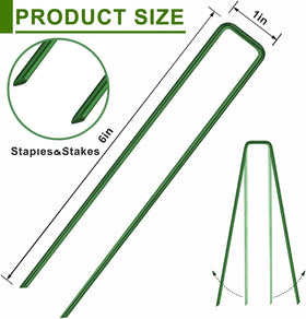 Goboloto securing artificial grass with landscape stakes in a real yard