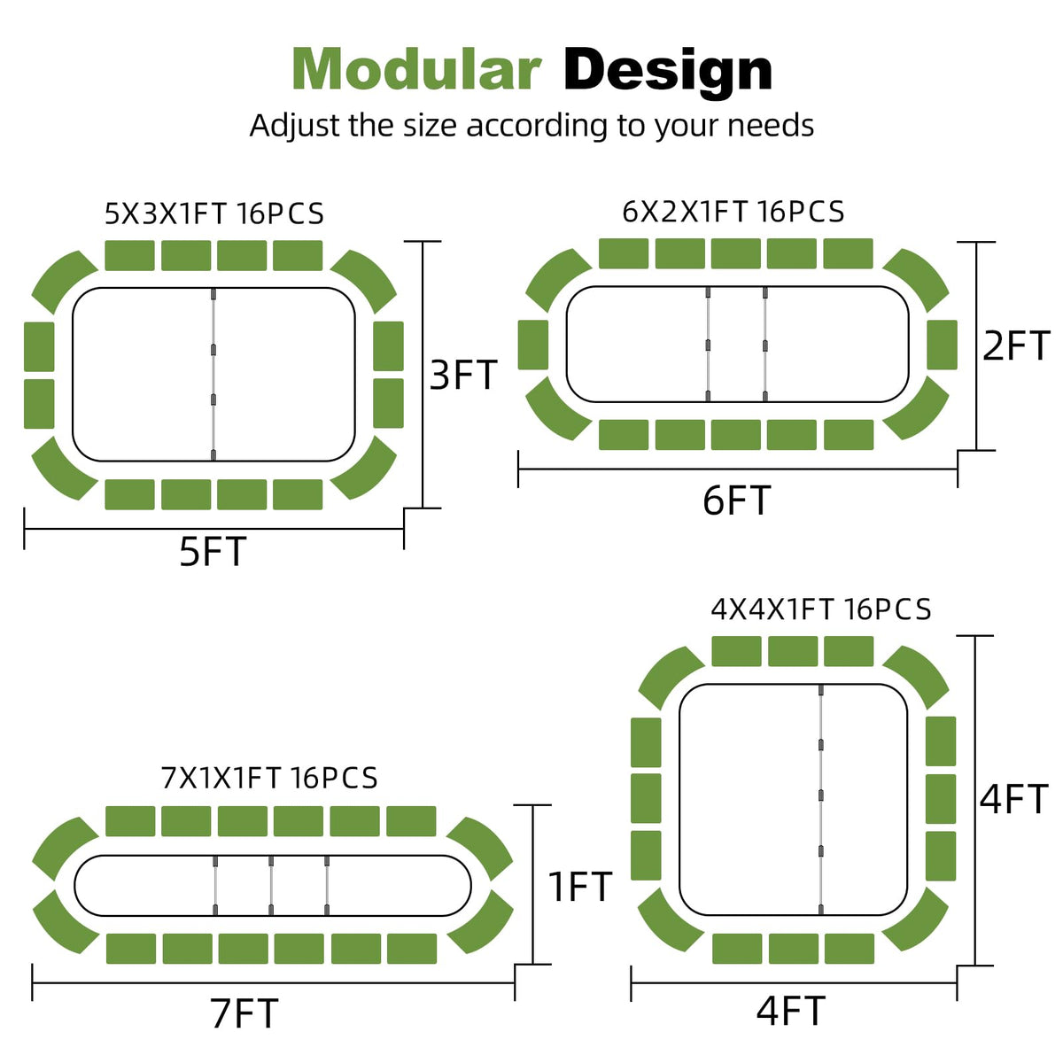 GoCampDirect modular design configurations enabling flexible garden layouts