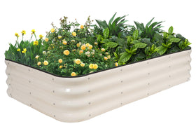 GoCampDirect 4in1 raised bed with galvanized steel finish resists rust and lasts longer