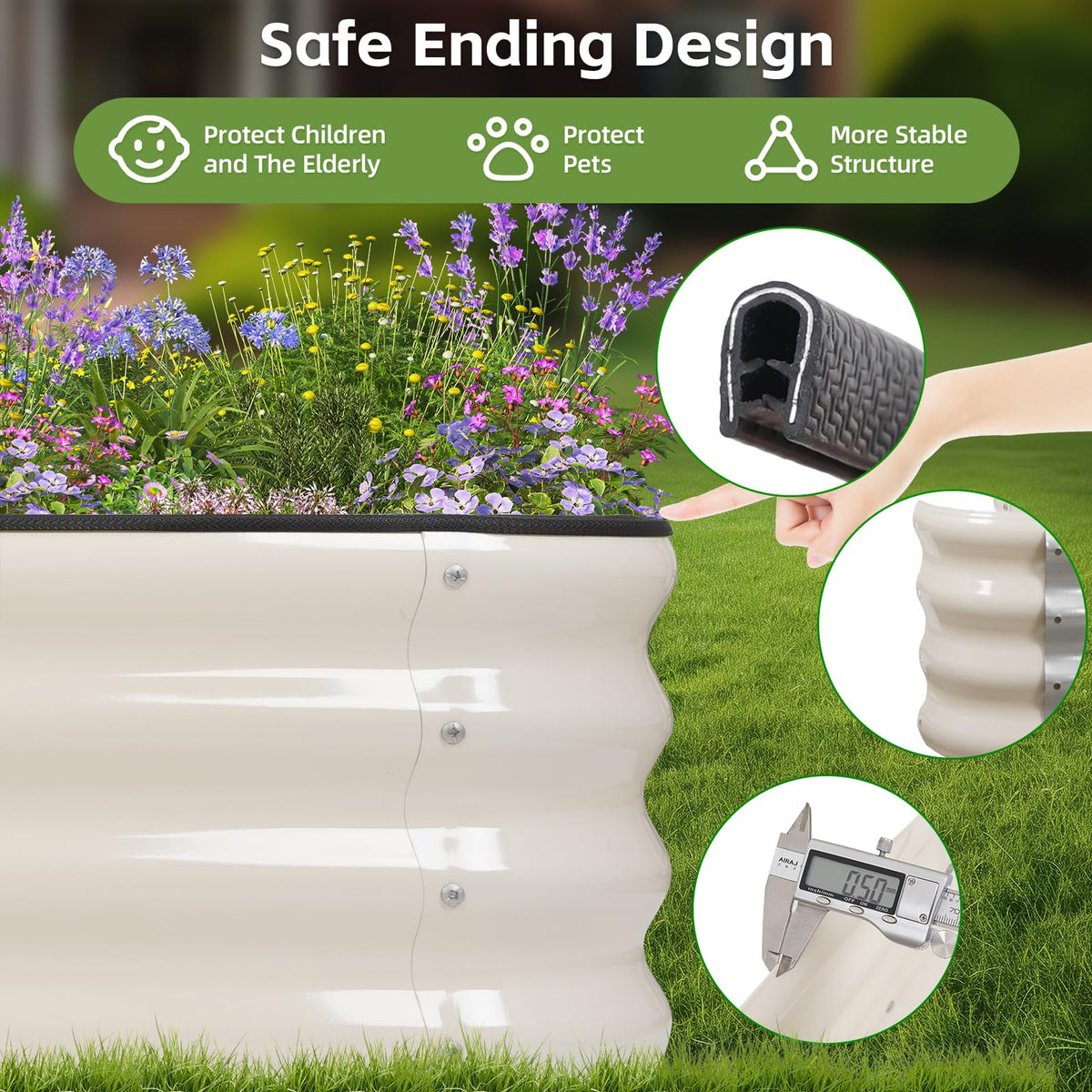 GoCampDirect reinforced support rods ensure bed stability after filling