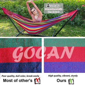 GOCAN Brazilian Double Hammock drawstring bag for easy storage and on-the-go setup.