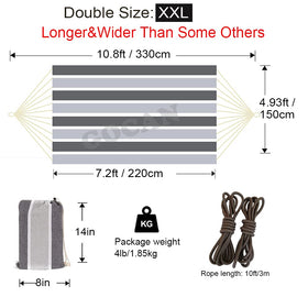 GOCAN hammock soft cotton weave demonstrates breathable, skin-friendly comfort