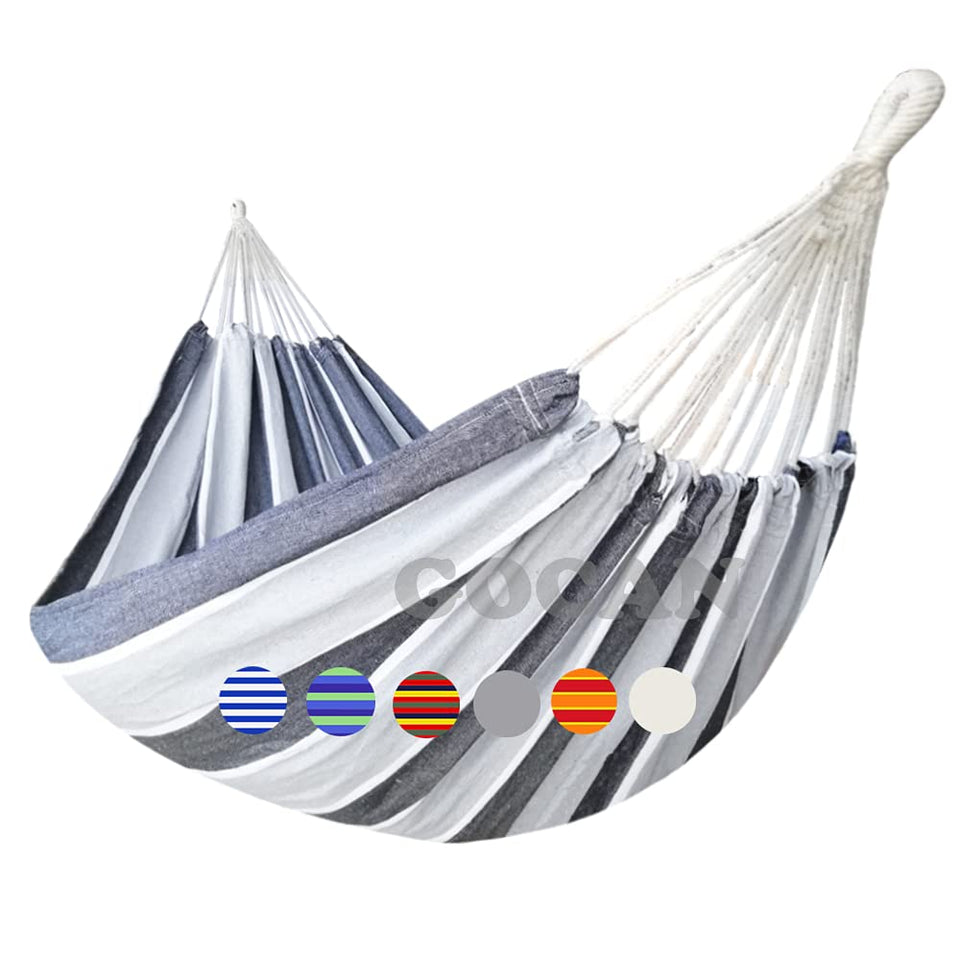GOCAN Brazilian Double Hammock bed view shows ample space for two adults