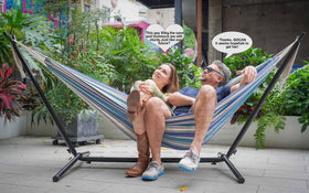 GOCAN cotton hammock soft and breathable for comfortable lounging.