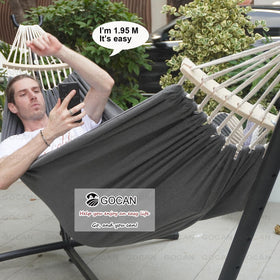 GOCAN hammock end knots show sturdy construction supporting up to 500 lbs.
