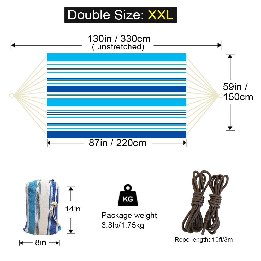 GOCAN hammock ends feature sturdy knots and rings for durable use.