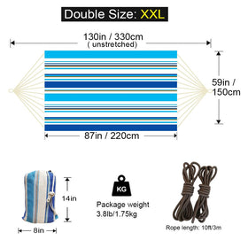 GOCAN hammock ends feature sturdy knots and rings for durable use.
