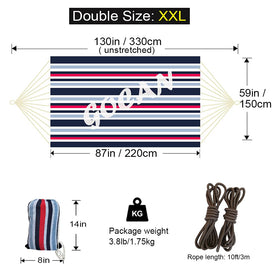 GOCAN hammock fabric close-up shows soft, breathable cotton.